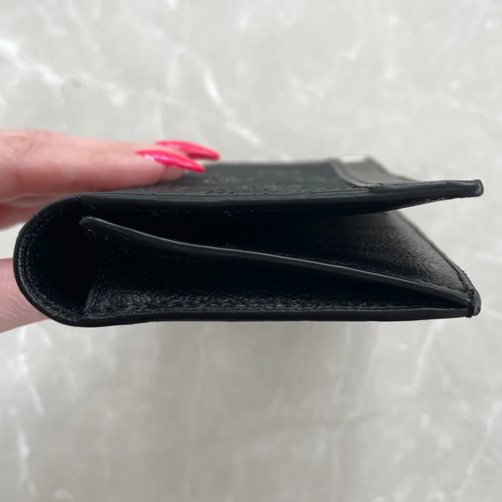 Dunhill D8 Black Coat PVC x Leather Long Men’s 10CC Wallet